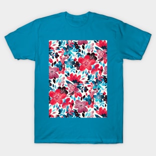 Happy Red Flower Collage T-Shirt